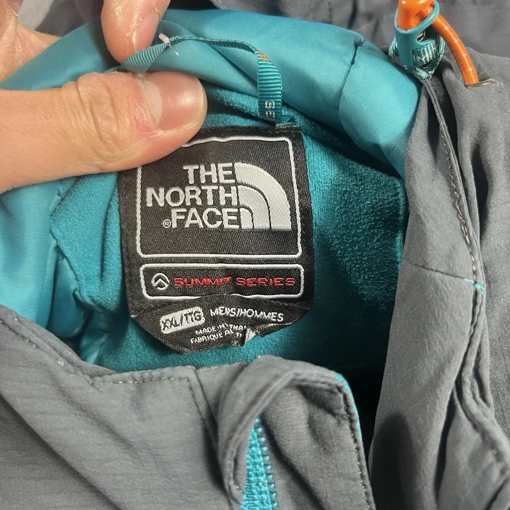 North‎ Face Summit Series Jacket Mens 2XL Gray Blue HyVent Alpha Hooded Outdoor